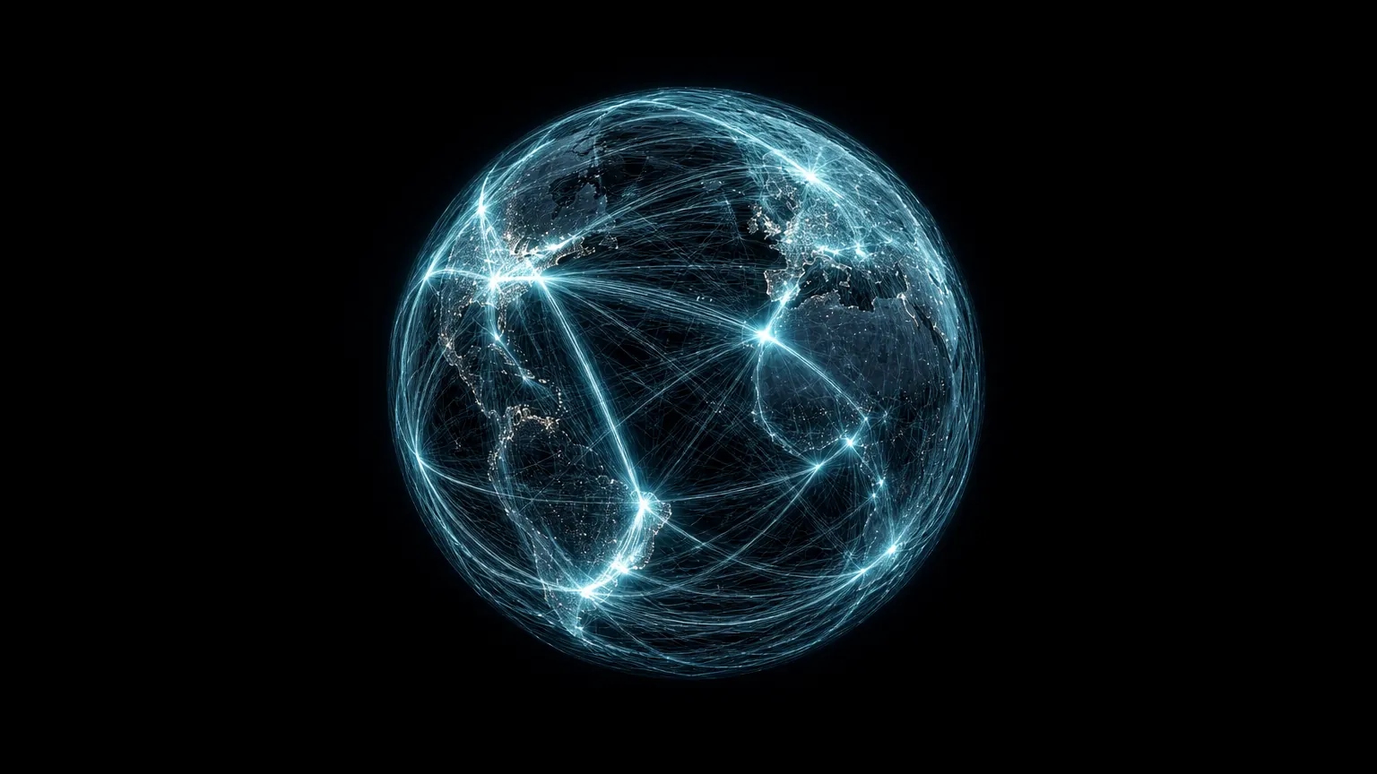 Earth wrapped in a lattice of light