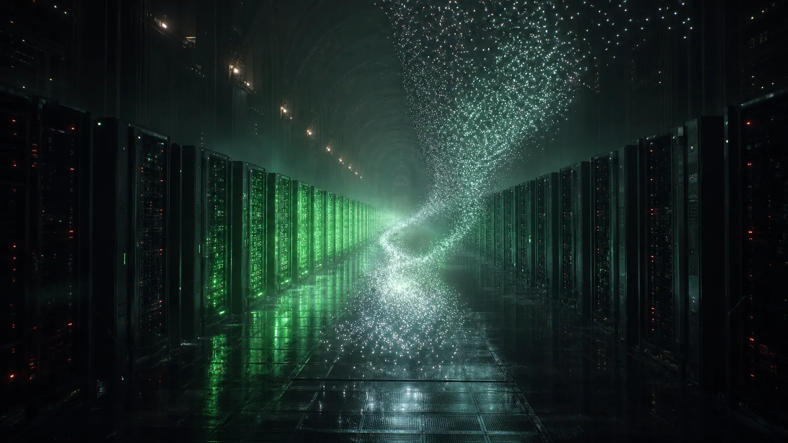 A swarm waking a dark data centre